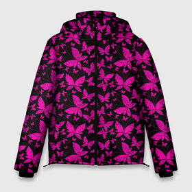 Мужская зимняя куртка 3D с принтом Colored butterflies в Курске, верх — 100% полиэстер; подкладка — 100% полиэстер; утеплитель — 100% полиэстер | длина ниже бедра, свободный силуэт Оверсайз. Есть воротник-стойка, отстегивающийся капюшон и ветрозащитная планка. 

Боковые карманы с листочкой на кнопках и внутренний карман на молнии. | 