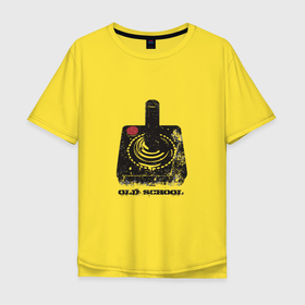 Мужская футболка хлопок Oversize с принтом Old school gamer в Тюмени, 100% хлопок | свободный крой, круглый ворот, “спинка” длиннее передней части | 