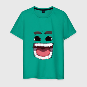 Мужская футболка хлопок с принтом Funny smile в Белгороде, 100% хлопок | прямой крой, круглый вырез горловины, длина до линии бедер, слегка спущенное плечо. | 