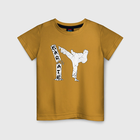 Детская футболка хлопок с принтом Каратэ арт в Кировске, 100% хлопок | круглый вырез горловины, полуприлегающий силуэт, длина до линии бедер | 