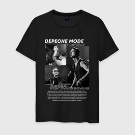 Мужская футболка хлопок с принтом Depeche Mode состав в Петрозаводске, 100% хлопок | прямой крой, круглый вырез горловины, длина до линии бедер, слегка спущенное плечо. | 
