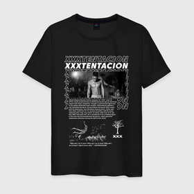 Мужская футболка хлопок с принтом XXXtentacion rapper в Кировске, 100% хлопок | прямой крой, круглый вырез горловины, длина до линии бедер, слегка спущенное плечо. | 