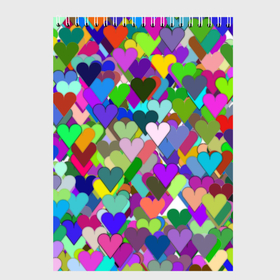 Скетчбук с принтом Орнамент из разноцветных сердечек   валентинка в Петрозаводске, 100% бумага
 | 48 листов, плотность листов — 100 г/м2, плотность картонной обложки — 250 г/м2. Листы скреплены сверху удобной пружинной спиралью | 