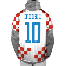 Накидка на куртку 3D с принтом Лука Модрич форма сборной Хорватии , 100% полиэстер |  | 