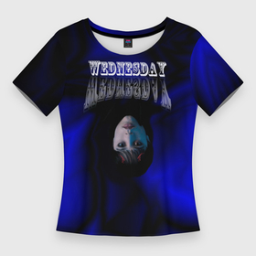 Женская футболка 3D Slim с принтом Wednesday чертик в Рязани,  |  | 