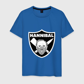 Мужская футболка хлопок с принтом Hannibal в Санкт-Петербурге, 100% хлопок | прямой крой, круглый вырез горловины, длина до линии бедер, слегка спущенное плечо. | 