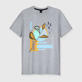 Мужская футболка хлопок Slim с принтом Минималистский абстрактный рисунок в Новосибирске, 92% хлопок, 8% лайкра | приталенный силуэт, круглый вырез ворота, длина до линии бедра, короткий рукав | Тематика изображения на принте: 