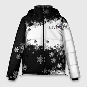 Мужская зимняя куртка 3D с принтом Сноуборд черно белый в Новосибирске, верх — 100% полиэстер; подкладка — 100% полиэстер; утеплитель — 100% полиэстер | длина ниже бедра, свободный силуэт Оверсайз. Есть воротник-стойка, отстегивающийся капюшон и ветрозащитная планка. 

Боковые карманы с листочкой на кнопках и внутренний карман на молнии. | 