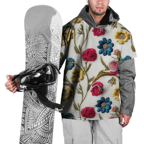 Накидка на куртку 3D с принтом Эффект вышивка летний узор в Новосибирске, 100% полиэстер |  | 