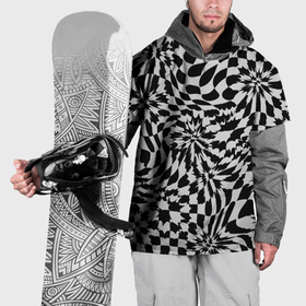 Накидка на куртку 3D с принтом Пластика шахматной доски в Тюмени, 100% полиэстер |  | 