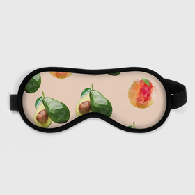 Маска для сна 3D с принтом Персик и авокадо в Тюмени, внешний слой — 100% полиэфир, внутренний слой — 100% хлопок, между ними — поролон |  | Тематика изображения на принте: 