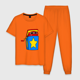 Мужская пижама хлопок с принтом Бокси буу   project , 100% хлопок | брюки и футболка прямого кроя, без карманов, на брюках мягкая резинка на поясе и по низу штанин
 | Тематика изображения на принте: 