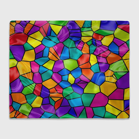 Плед 3D с принтом Разноцветная мозаика в Кировске, 100% полиэстер | закругленные углы, все края обработаны. Ткань не мнется и не растягивается | 