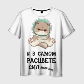 Мужская футболка 3D с принтом Я в самом расцвете сил в Екатеринбурге, 100% полиэфир | прямой крой, круглый вырез горловины, длина до линии бедер | 