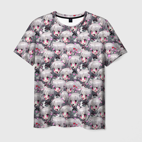 Мужская футболка 3D с принтом Любовь и ахегао в Кировске, 100% полиэфир | прямой крой, круглый вырез горловины, длина до линии бедер | 