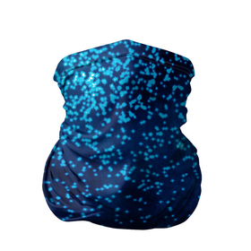 Бандана-труба 3D с принтом Градиент голубой и синий текстурный с блестками в Новосибирске, 100% полиэстер, ткань с особыми свойствами — Activecool | плотность 150‒180 г/м2; хорошо тянется, но сохраняет форму | 