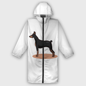 Мужской дождевик 3D с принтом Собака Доберман в Белгороде,  |  | Тематика изображения на принте: 