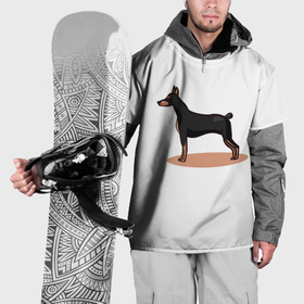 Накидка на куртку 3D с принтом Собака Доберман в Кировске, 100% полиэстер |  | 