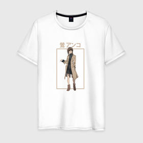 Мужская футболка хлопок с принтом Анко Угуису арт в Санкт-Петербурге, 100% хлопок | прямой крой, круглый вырез горловины, длина до линии бедер, слегка спущенное плечо. | 