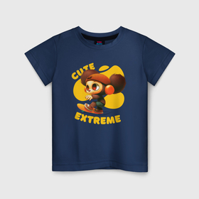 Детская футболка хлопок с принтом Cute extreme в Кировске, 100% хлопок | круглый вырез горловины, полуприлегающий силуэт, длина до линии бедер | 