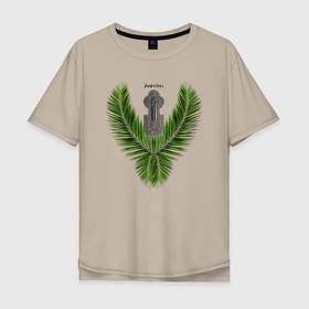 Мужская футболка хлопок Oversize с принтом Крест православный армянский , 100% хлопок | свободный крой, круглый ворот, “спинка” длиннее передней части | 