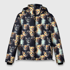 Мужская зимняя куртка 3D с принтом Много милых маленьких котят , верх — 100% полиэстер; подкладка — 100% полиэстер; утеплитель — 100% полиэстер | длина ниже бедра, свободный силуэт Оверсайз. Есть воротник-стойка, отстегивающийся капюшон и ветрозащитная планка. 

Боковые карманы с листочкой на кнопках и внутренний карман на молнии. | 