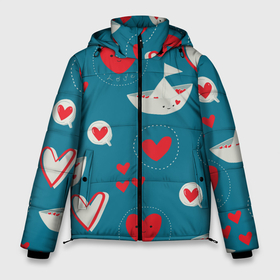 Мужская зимняя куртка 3D с принтом Корабль любви в Белгороде, верх — 100% полиэстер; подкладка — 100% полиэстер; утеплитель — 100% полиэстер | длина ниже бедра, свободный силуэт Оверсайз. Есть воротник-стойка, отстегивающийся капюшон и ветрозащитная планка. 

Боковые карманы с листочкой на кнопках и внутренний карман на молнии. | 