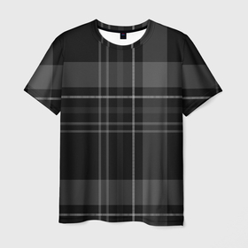 Мужская футболка 3D с принтом Темная клетка в Санкт-Петербурге, 100% полиэфир | прямой крой, круглый вырез горловины, длина до линии бедер | 