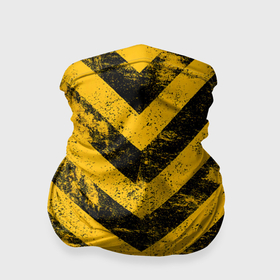 Бандана-труба 3D с принтом Warning   желто черные полосы в Тюмени, 100% полиэстер, ткань с особыми свойствами — Activecool | плотность 150‒180 г/м2; хорошо тянется, но сохраняет форму | 