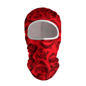 Балаклава 3D с принтом Million scarlet roses в Екатеринбурге, 100% полиэстер, ткань с особыми свойствами — Activecool | плотность 150–180 г/м2; хорошо тянется, но при этом сохраняет форму. Закрывает шею, вокруг отверстия для глаз кайма. Единый размер | Тематика изображения на принте: 