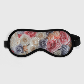 Маска для сна 3D с принтом Multicolored roses в Курске, внешний слой — 100% полиэфир, внутренний слой — 100% хлопок, между ними — поролон |  | 