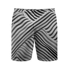 Мужские шорты спортивные с принтом Оптическая иллюзия полосы в Курске,  |  | 