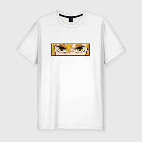 Мужская футболка хлопок Slim с принтом Зеницу агацума   глаза в Курске, 92% хлопок, 8% лайкра | приталенный силуэт, круглый вырез ворота, длина до линии бедра, короткий рукав | 