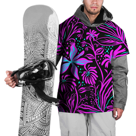 Накидка на куртку 3D с принтом Colorful floral pattern в Курске, 100% полиэстер |  | Тематика изображения на принте: 