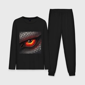Мужская пижама с лонгсливом хлопок с принтом Красный глаз Черного дракона в Петрозаводске,  |  | 