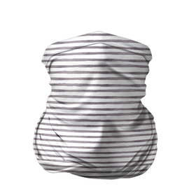 Бандана-труба 3D с принтом Серая тельняшка Полосатый принт в Петрозаводске, 100% полиэстер, ткань с особыми свойствами — Activecool | плотность 150‒180 г/м2; хорошо тянется, но сохраняет форму | 