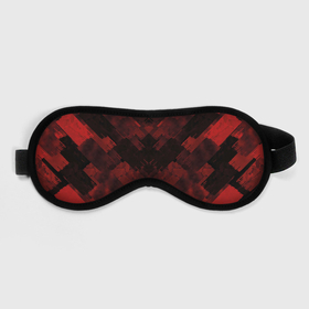 Маска для сна 3D с принтом Полосы красные и чёрные в Рязани, внешний слой — 100% полиэфир, внутренний слой — 100% хлопок, между ними — поролон |  | Тематика изображения на принте: 