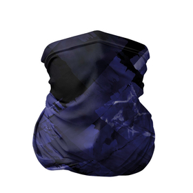 Бандана-труба 3D с принтом Синие, чёрные и белые полоски в Санкт-Петербурге, 100% полиэстер, ткань с особыми свойствами — Activecool | плотность 150‒180 г/м2; хорошо тянется, но сохраняет форму | 