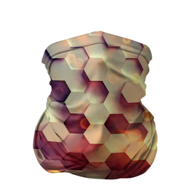 Бандана-труба 3D с принтом Объемный шестиугольник в Курске, 100% полиэстер, ткань с особыми свойствами — Activecool | плотность 150‒180 г/м2; хорошо тянется, но сохраняет форму | 