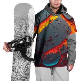 Накидка на куртку 3D с принтом Мультяшная лава в Петрозаводске, 100% полиэстер |  | 