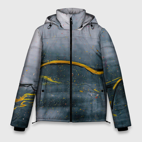 Мужская зимняя куртка 3D с принтом Серо светлый абстрактный туман и краски в Петрозаводске, верх — 100% полиэстер; подкладка — 100% полиэстер; утеплитель — 100% полиэстер | длина ниже бедра, свободный силуэт Оверсайз. Есть воротник-стойка, отстегивающийся капюшон и ветрозащитная планка. 

Боковые карманы с листочкой на кнопках и внутренний карман на молнии. | 