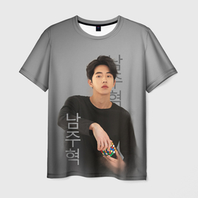 Мужская футболка 3D с принтом Нам Джу Хёк   Пэк И Джин , 100% полиэфир | прямой крой, круглый вырез горловины, длина до линии бедер | 
