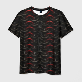 Мужская футболка 3D с принтом Кольчуга HARD в Кировске, 100% полиэфир | прямой крой, круглый вырез горловины, длина до линии бедер | 