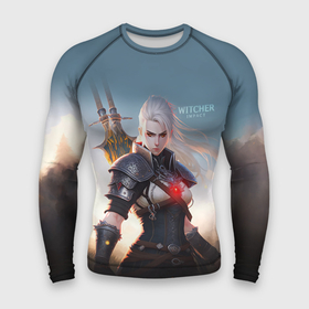 Мужской рашгард 3D с принтом The Witcher girl art в Петрозаводске,  |  | 