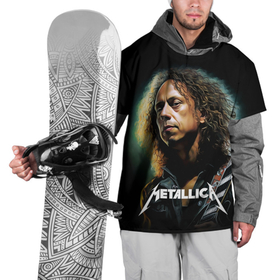 Накидка на куртку 3D с принтом Гитарист Metallica Кирк Хэмметт , 100% полиэстер |  | 