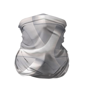 Бандана-труба 3D с принтом Оптическая иллюзия на сером фоне в Курске, 100% полиэстер, ткань с особыми свойствами — Activecool | плотность 150‒180 г/м2; хорошо тянется, но сохраняет форму | 