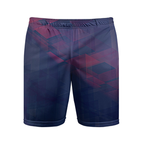 Мужские шорты спортивные с принтом Абстрактный прозрачный стеклянный фиолетовый паттерн в Белгороде,  |  | 