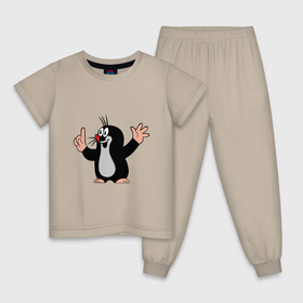 Детская пижама хлопок с принтом Чешский крот в Санкт-Петербурге, 100% хлопок |  брюки и футболка прямого кроя, без карманов, на брюках мягкая резинка на поясе и по низу штанин
 | 