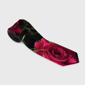 Галстук 3D с принтом Нежные кустовые розы в Санкт-Петербурге, 100% полиэстер | Длина 148 см; Плотность 150-180 г/м2 | 