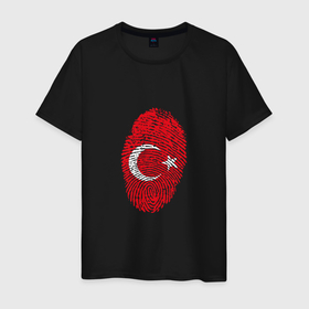 Мужская футболка хлопок с принтом Отпечаток Турции в Курске, 100% хлопок | прямой крой, круглый вырез горловины, длина до линии бедер, слегка спущенное плечо. | 